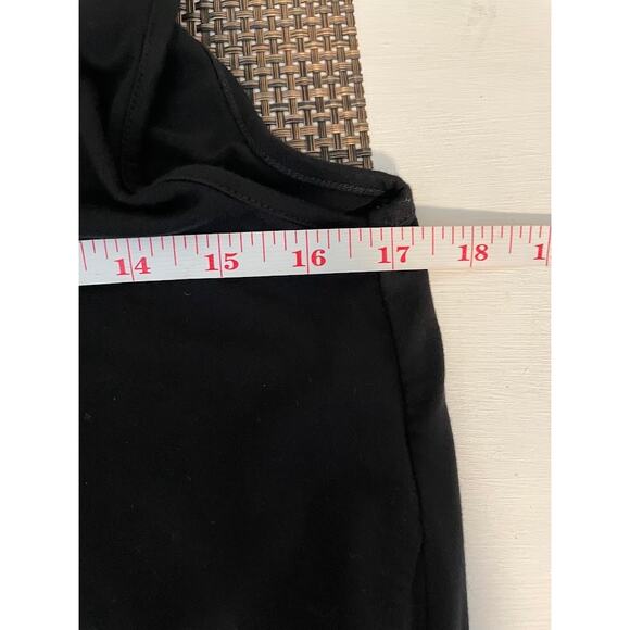 V Neck Blouse Womens Size Small Sleeveless Lace Front Solid Black A-line Hem Top - Picture 11 of 12